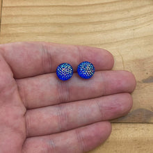 Load image into Gallery viewer, 10mm Galaxy Blue Crystal Ball Studs