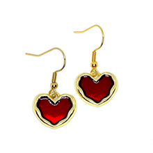 Load image into Gallery viewer, Cherished Heart Drop Earrings
