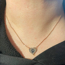 Load image into Gallery viewer, Real Pawprint Necklace (Rose Gold Stainless Steel) - Your Pet's Pawprint