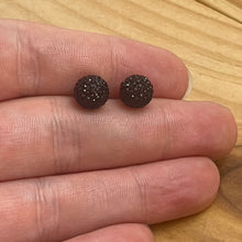 Load image into Gallery viewer, 6mm Black Crystal Ball Studs