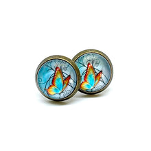 Load image into Gallery viewer, 10mm Lacewing Butterfly Studs (Stainless Steel)