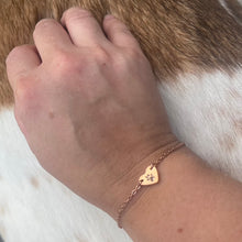 Load image into Gallery viewer, Real Pawprint Bracelet (Rose Gold Stainless Steel) - Your Pet's Pawprint