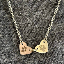 Load image into Gallery viewer, Real Pawprint Necklace (Stainless Steel) - Your Pet's Pawprint