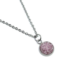 Load image into Gallery viewer, Berry Shimmer Druzy Necklace (Stainless Steel)