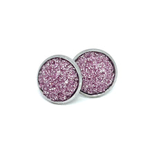 Load image into Gallery viewer, 12mm Berry Shimmer Druzy Studs