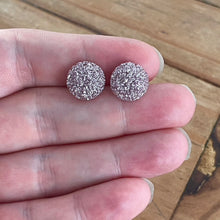 Load image into Gallery viewer, 12mm Berry Shimmer Druzy Studs