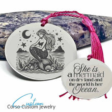 Load image into Gallery viewer, Mermaid Bookmark (Choose Your Tassel)