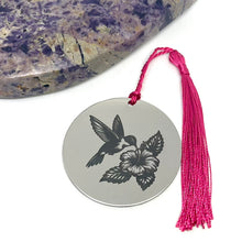 Load image into Gallery viewer, Floral Hummingbird Bookmark (Choose Your Tassel)