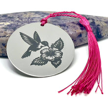 Load image into Gallery viewer, Floral Hummingbird Bookmark (Choose Your Tassel)