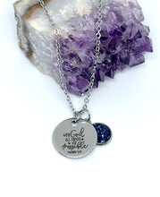 Load image into Gallery viewer, “With God All Things Are Possible” 3-in-1 Necklace (Stainless Steel)