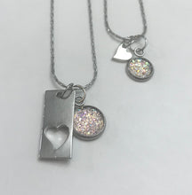 Load image into Gallery viewer, “Elegant Heart” Mother-Daughter Necklace Set (Stainless Steel)