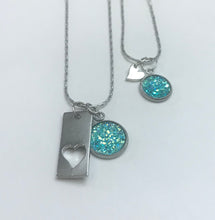 Load image into Gallery viewer, “Elegant Heart” Mother-Daughter Necklace Set (Stainless Steel)