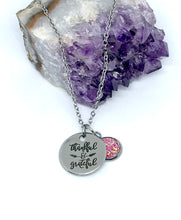 Load image into Gallery viewer, “Thankful & Grateful” 3-in-1 Necklace (Stainless Steel)