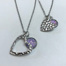 Load image into Gallery viewer, “One Love, One Heart” Mother-Daughter Necklace Set (Stainless Steel)