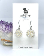 Load image into Gallery viewer, Freshwater Pearl Cluster Drop Earrings