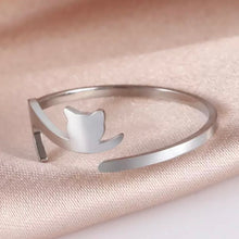 Load image into Gallery viewer, Adjustable Stretching Cat Ring (Stainless Steel)