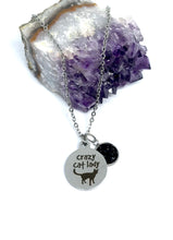 Load image into Gallery viewer, Crazy Cat Lady 3-in-1 Necklace (Stainless Steel)