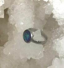 Load image into Gallery viewer, 10mm Aurora Borealis Ring (Stainless Steel) - Size 7 Only