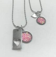 Load image into Gallery viewer, “Elegant Heart” Mother-Daughter Necklace Set (Stainless Steel)