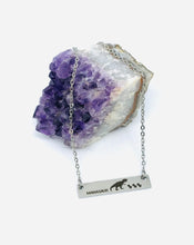 Load image into Gallery viewer, Mamasaur Necklace with Three Babies (Stainless Steel)