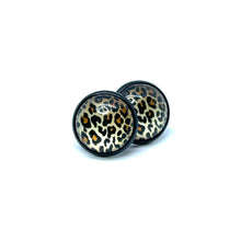 Load image into Gallery viewer, 12mm Golden Leopard Studs