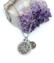 Load image into Gallery viewer, SISTER Word Collage 3-in-1 Necklace (Stainless Steel)