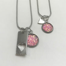 Load image into Gallery viewer, “Elegant Heart” Mother-Daughter Necklace Set (Stainless Steel)