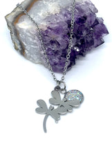 Load image into Gallery viewer, Dance of the Dragonflies 3-in-1 Necklace (Stainless Steel)