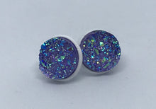 Load image into Gallery viewer, 12mm Orchid Druzy Studs