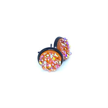 Load image into Gallery viewer, 10mm Orange Creamsicle Druzy Studs