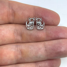 Load image into Gallery viewer, Origami Fox Studs (Stainless Steel)