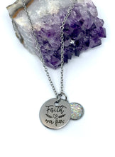 Load image into Gallery viewer, “Faith over Fear” 3-in-1 Necklace (Stainless Steel)