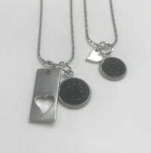 Load image into Gallery viewer, “Elegant Heart” Mother-Daughter Necklace Set (Stainless Steel)