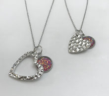 Load image into Gallery viewer, “One Love, One Heart” Mother-Daughter Necklace Set (Stainless Steel)