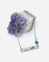 Load image into Gallery viewer, Mamasaur Birthstone Necklace with One Baby (Stainless Steel)