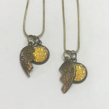Load image into Gallery viewer, Shared Heart Mother-Daughter Necklace Set (Antique Bronze)