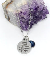 Load image into Gallery viewer, "A great Coach is hard to find and impossible to forget" 3-in-1 Necklace (Stainless Steel)
