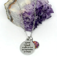 Load image into Gallery viewer, "A great Coach is hard to find and impossible to forget" 3-in-1 Necklace (Stainless Steel)