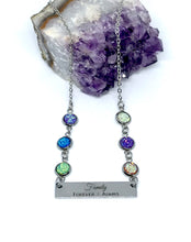 Load image into Gallery viewer, Family Necklace with Six Birthstones (Stainless Steel)