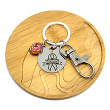 Load image into Gallery viewer, Leukaemia and Kidney Cancer Survivor Research Keychain (Stainless Steel)