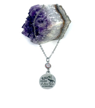 Load image into Gallery viewer, “RAWR! Means I love you in Dinosaur” Birthstone Necklace (Stainless Steel)