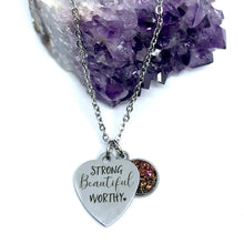 Load image into Gallery viewer, "Strong Beautiful Worthy" 3-in-1 Necklace (Stainless Steel)