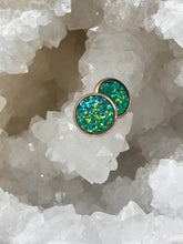 Load image into Gallery viewer, 12mm Green Druzy Studs