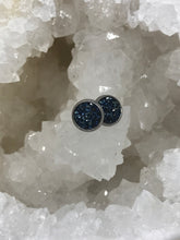 Load image into Gallery viewer, 8mm Denim Blue Druzy Studs