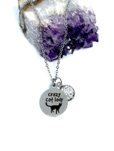 Load image into Gallery viewer, Crazy Cat Lady 3-in-1 Necklace (Stainless Steel)