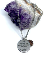 Load image into Gallery viewer, “You hold the pen to write your own story” 3-in-1 Necklace (Stainless Steel)