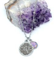 Load image into Gallery viewer, SISTER Word Collage 3-in-1 Necklace (Stainless Steel)