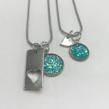 Load image into Gallery viewer, “Elegant Heart” Mother-Daughter Necklace Set (Stainless Steel)