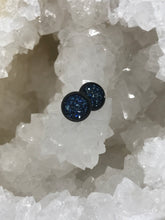 Load image into Gallery viewer, 8mm Denim Blue Druzy Studs