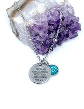 Load image into Gallery viewer, “I Can Do All Things Through Christ Who Strengthens Me” 3-in-1 Necklace (Stainless Steel)